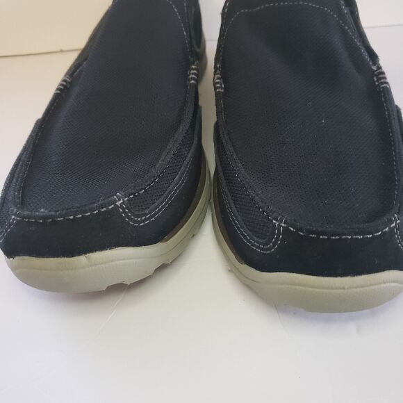Skechers Mens Size 14 Black Relaxed Fit Memory Foam Textile Leather SN64365 - Picture 4 of 16